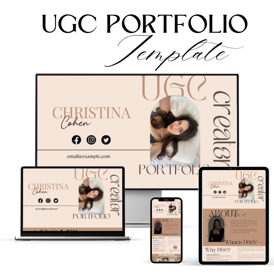 UGC Portfolio Website Template – Beige and Brown