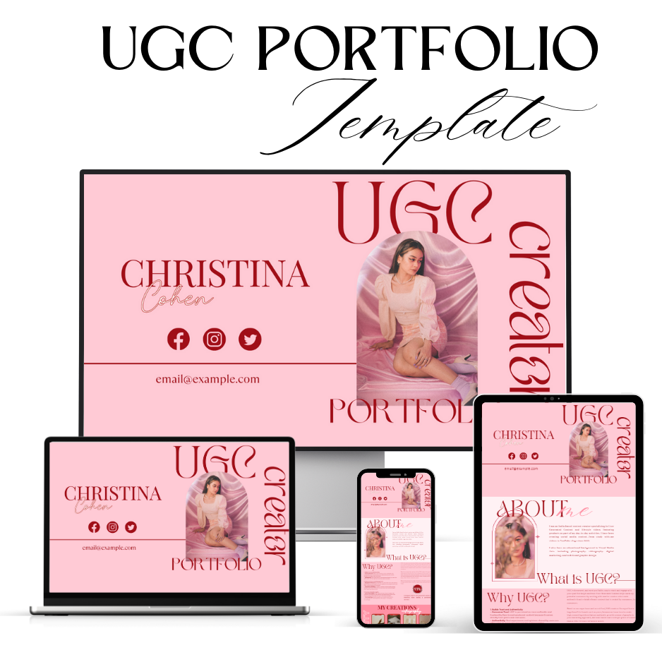 UGC Portfolio Website Template – Pink Rose