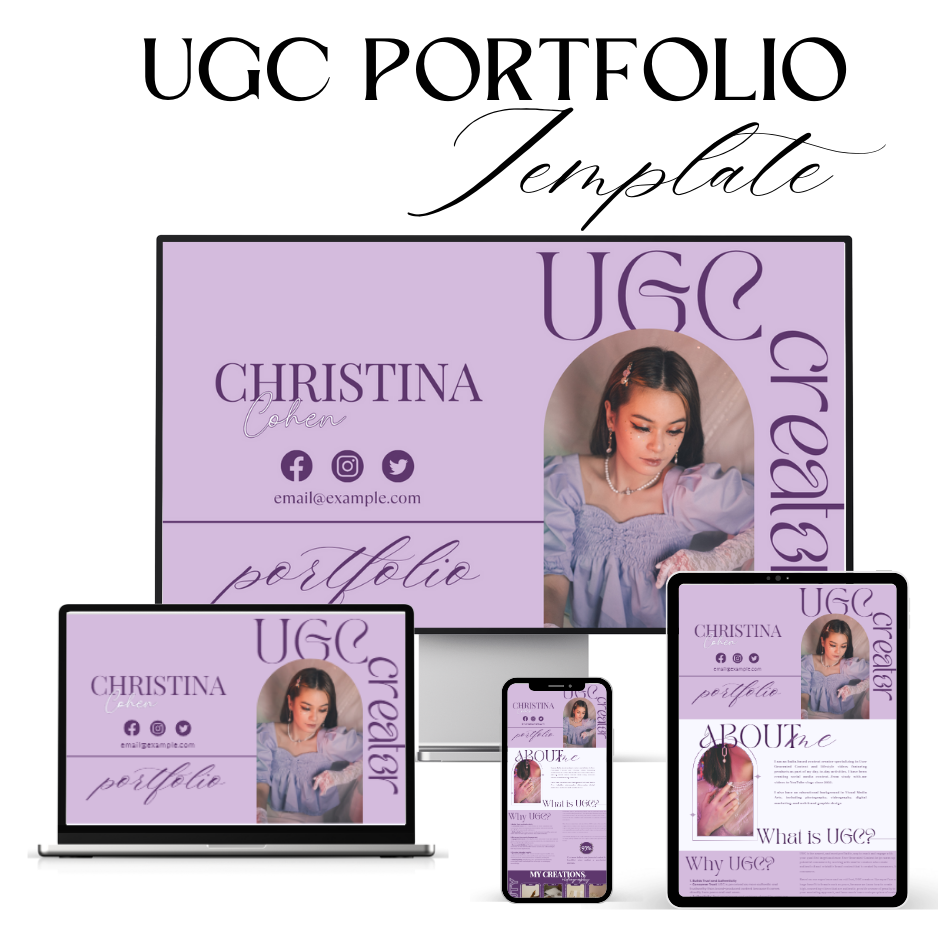 UGC Portfolio Website Template – Lavender volt
