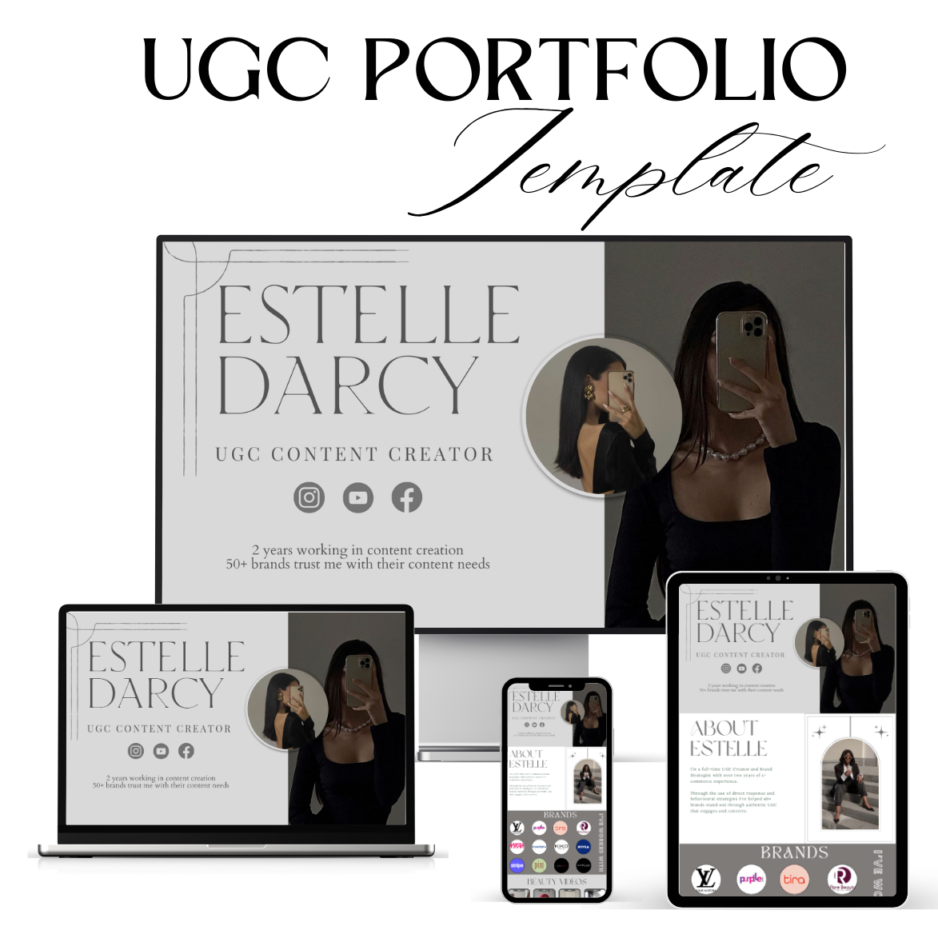 UGC Portfolio Website Template –Dark Aesthetic